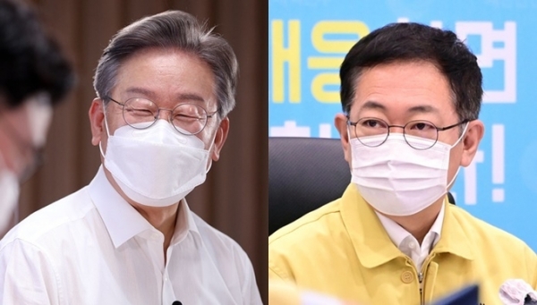 ▲ 이재명 경기도지사(왼쪽부터), 박남춘 인천시장 (사진= 경기도, 인천시 제공)