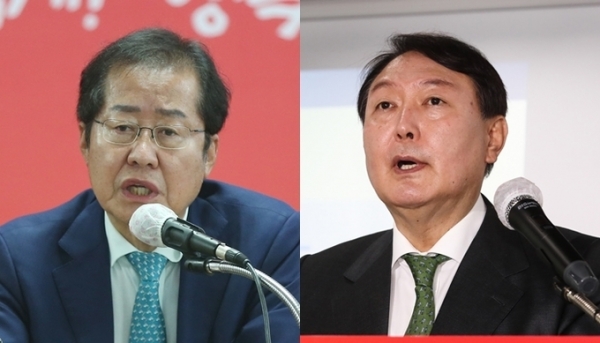 ▲ 홍준표 국회의원, 윤석열 전 검찰총장 (사진= 연합뉴스 제공)