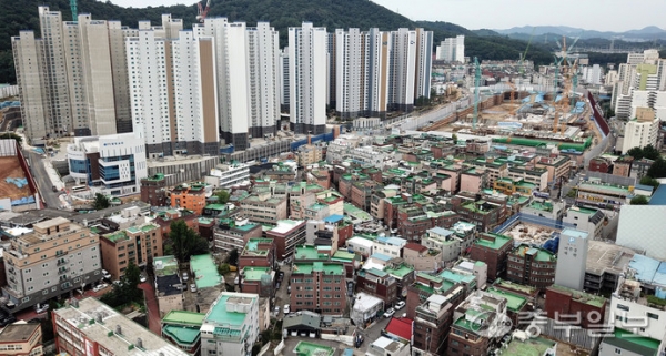 개발이 진행중인 광명 원도심. 사진=노민규기자
