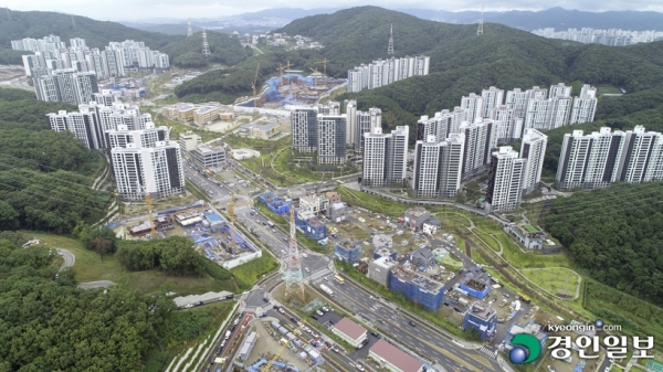 성남시 분당구 대장동 개발사업 현장의 모습. /경인일보DB