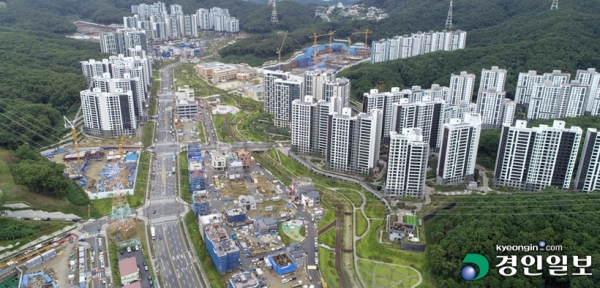 성남시 분당구 대장동 개발사업 현장의 모습. /경인일보DB