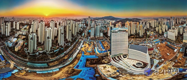 [새희망 품고...경기도청 광교 시대 활짝] 2021년 신축년(辛丑年)이 마무리되고 있다. 코로나19 팬데믹 속에 다사다난했던 한 해가 경기도청 광교 신청사 너머로 저물고 있다. 고단하고 힘겨웠던 올해는 저무는 태양과 함께 보내고 우리모두 희망찬 내일을 위해 잠시 휴식을 가져보자. 경기도정의 새시대를 열 광교 신청사가 원대한 포부를 간직한 채 2022년 임인년(壬寅年) 새해를 기다리고 있다.