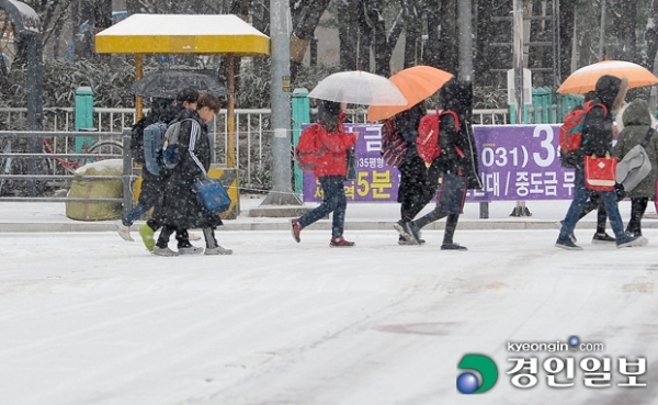 경기도의 한 초등학교 학생들이 등교하고 있는 모습. 사진은 기사내용과 관련없음. /경인일보 DB