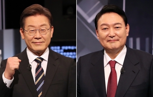 ▲ 더불어민주당 이재명 대선 후보와 국민의힘 윤석열 대선 후보 (사진=국회사진기자단/연합뉴스 제공)