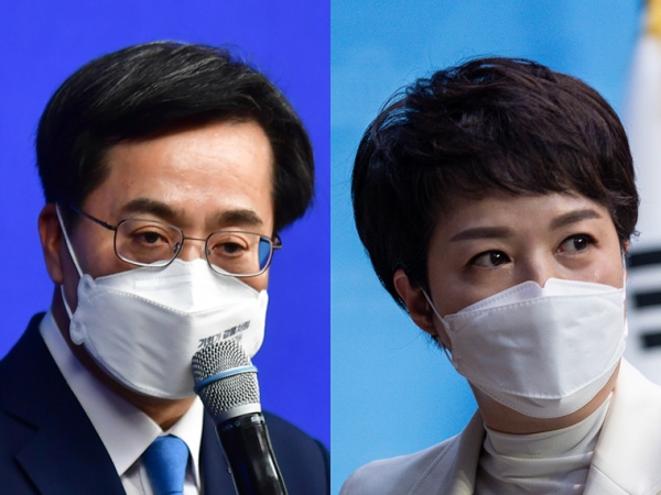 50.67% 지지를 얻어 더불어민주당 경기도지사 후보로 확정된 김동연 전 경제부총리가 김은혜 국민의힘 경기도지사 후보와 맞붙게 됐다. 사진=연합뉴스