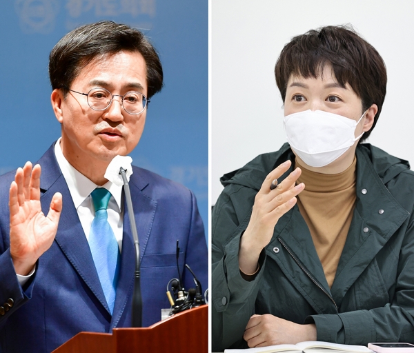 더불어민주당 김동연 경기지사 후보(좌측)와 국민의힘 김은혜 후보(우측)./사진제공=인천일보DB