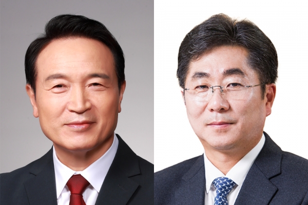 임태희 전 한경대 총장(왼쪽)과 성기선 전 한국교육과정평가원장(오른쪽)