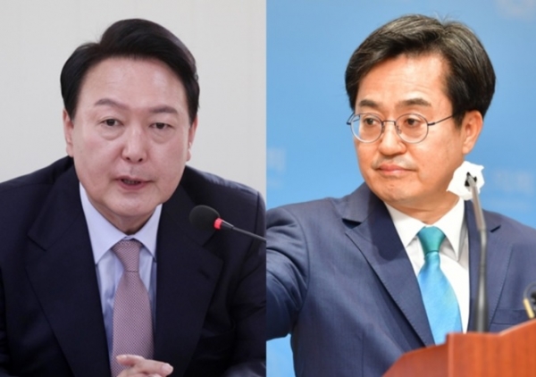▲ 윤석열 대통령과 김동연 경기도지사 (사진=연합뉴스 제공)