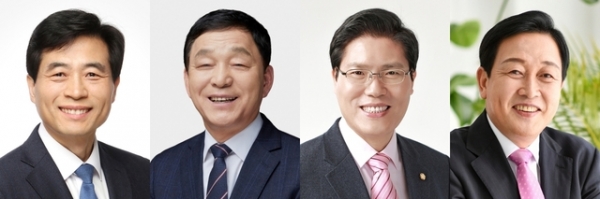(왼쪽부터) 더불어민주당 김민기·김철민 의원, 국민의힘 송석준·김선교 의원
