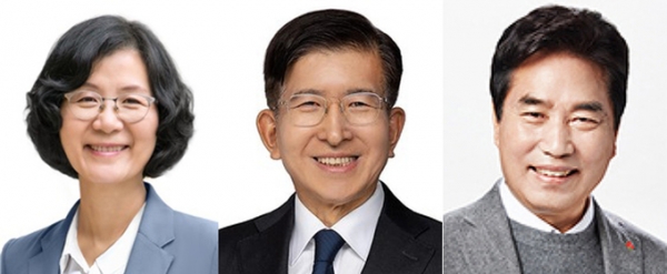 ▲ 사진 왼쪽부터 권인숙 현 국회의원, 이상식 전 부산경찰청장, 백군기 전 용인시장.(사진=경기신문 DB)