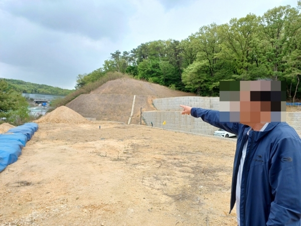 ▲ 수원 장안구에 있는 한 산지에서 단독주택을 개발하는 사업도 경사도 규정에 발목이 잡혀 공전하고 있어 재산권 침해 논란이 제기되고 있다.
