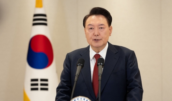윤석열 대통령은 12일 용산 대통령실에서 대국민 담화를 발표했다. (사진=대통령실 제공)