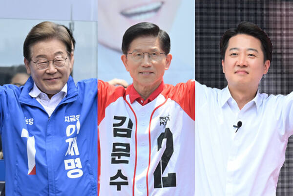 더불어민주당 이재명(왼쪽부터)·국민의힘 김문수·개혁신당 이준석 후보. 경기일보DB